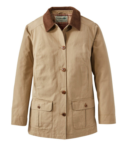 L.L.Bean Women's Adirondack Barn Coat, Flannel-Lined Dark Khaki