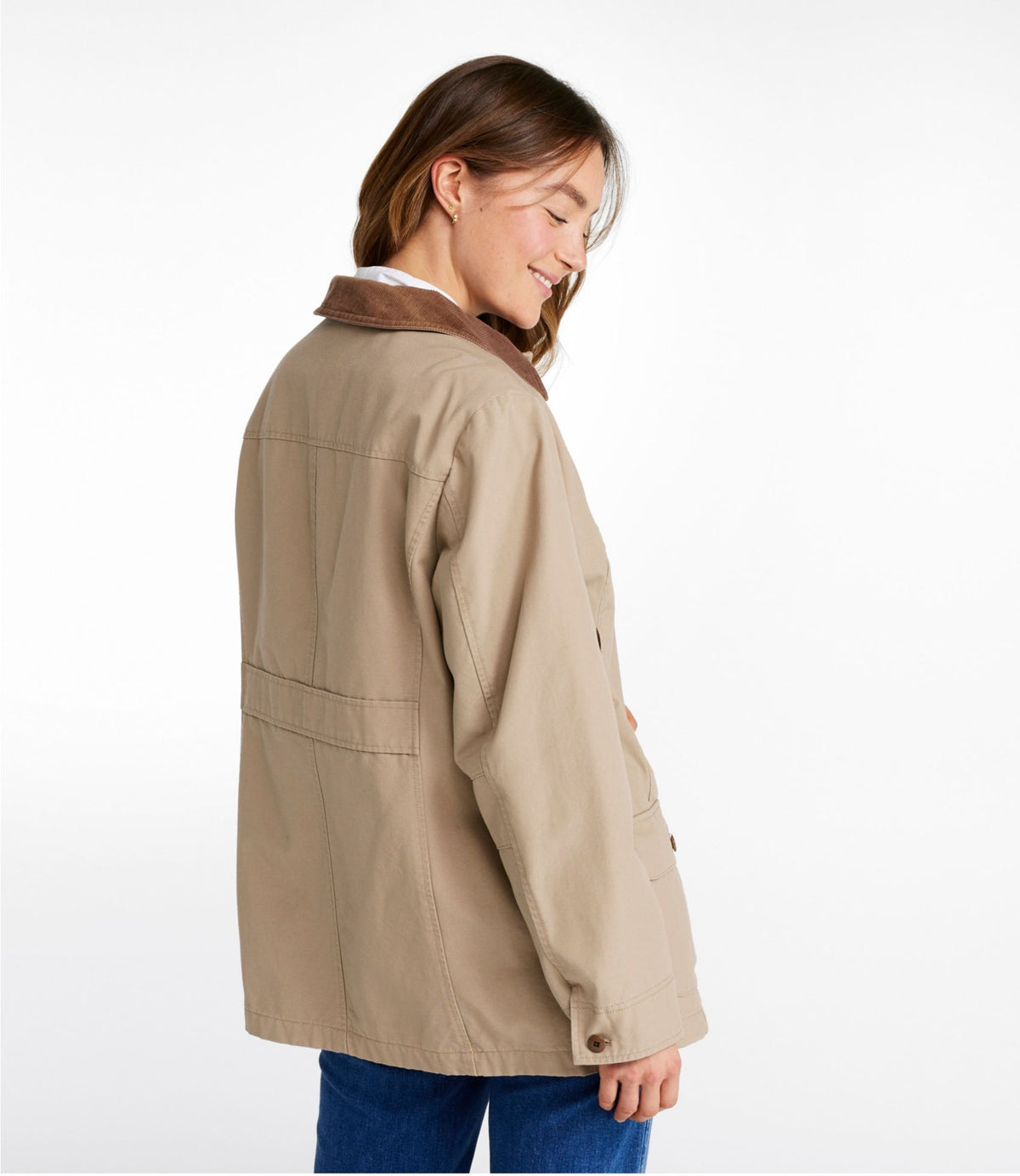 L.L.Bean Women's Adirondack Barn Coat, Flannel-Lined Dark Khaki