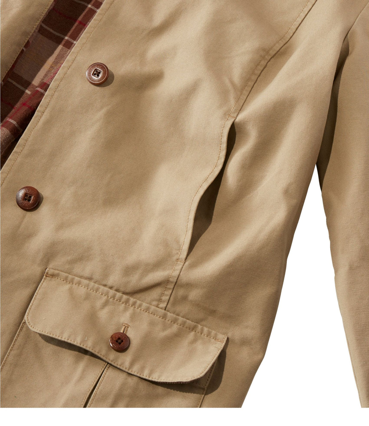 L.L.Bean Women's Adirondack Barn Coat, Flannel-Lined Dark Khaki