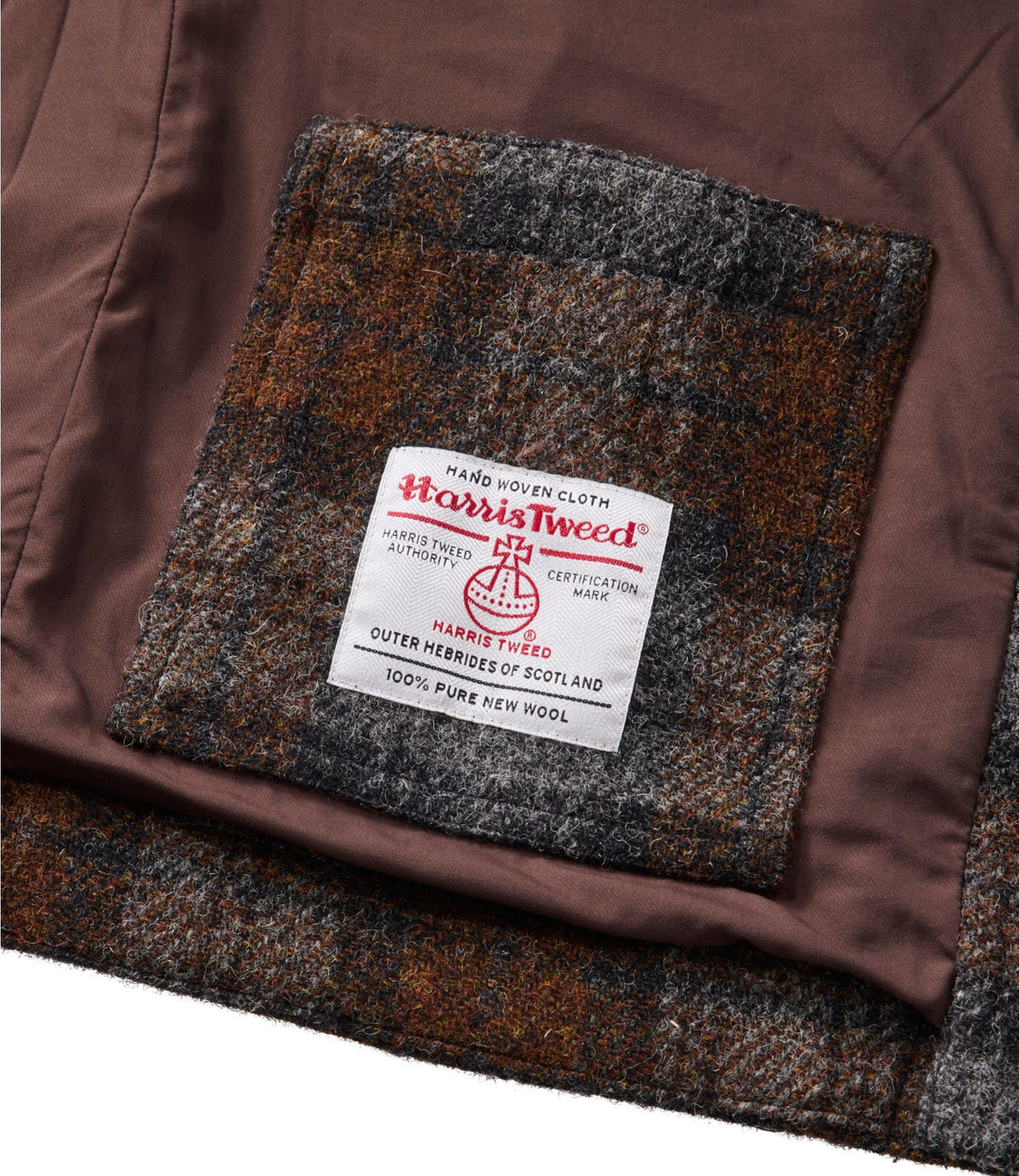 L.L.Bean Women's Signature Wool Chore Jacket Harris Tweed Gray/Brown Plaid