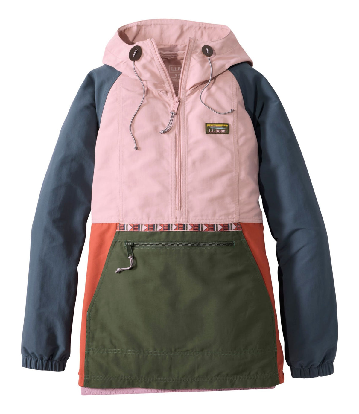 L.L.Bean Women's Mountain Classic Anorak, Multi-Color Antique Lilac/Thyme