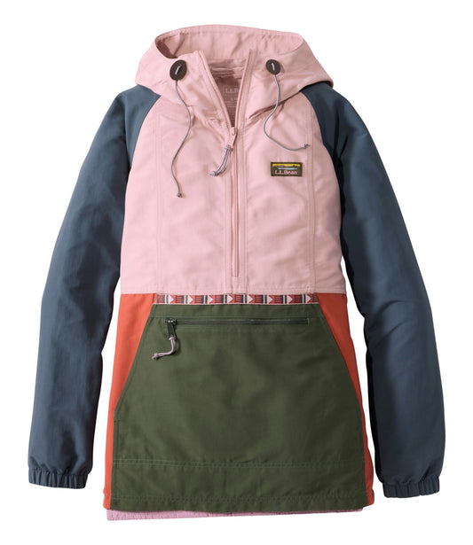 L.L.Bean Women's Mountain Classic Anorak, Multi-Color Antique Lilac/Thyme