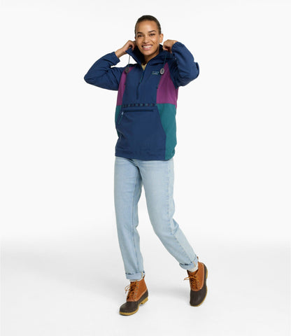L.L.Bean Women's Mountain Classic Anorak, Multi-Color Antique Lilac/Thyme