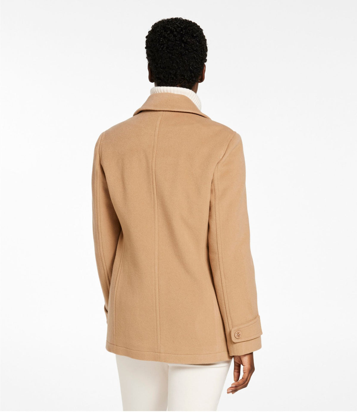 L.L.Bean Women's Classic Lambswool Peacoat Camel