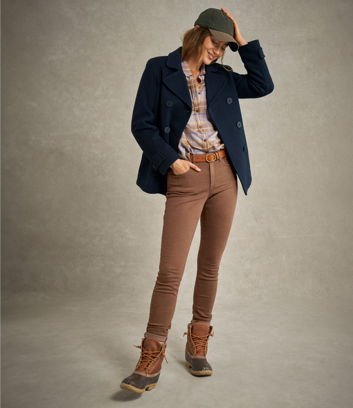 L.L.Bean Women's Classic Lambswool Peacoat Camel
