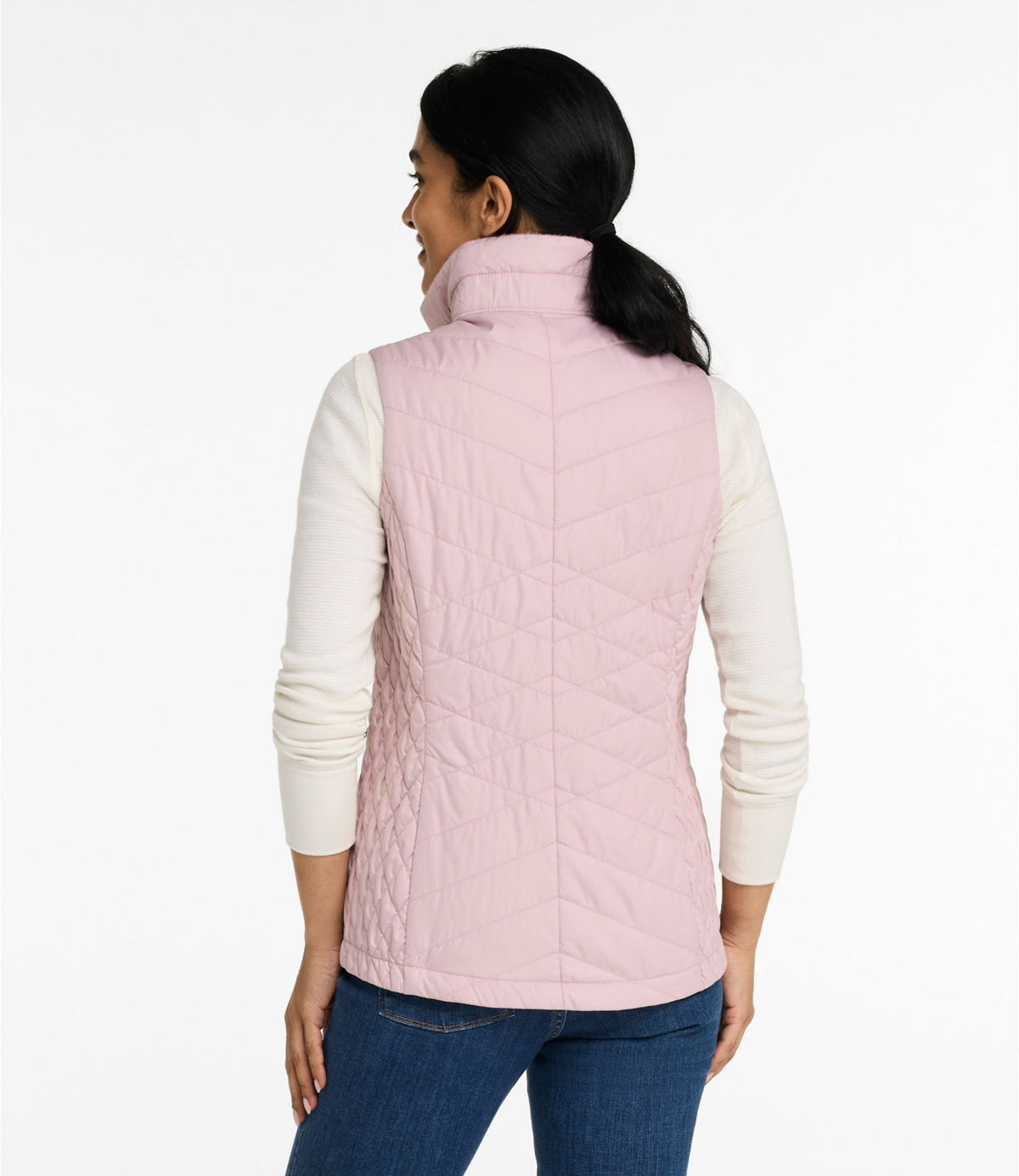 L.L.Bean Women's Fleece-Lined PrimaLoft Vest Antique Lilac