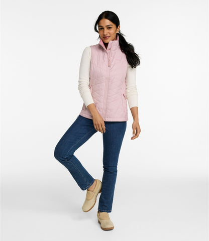 L.L.Bean Women's Fleece-Lined PrimaLoft Vest Antique Lilac