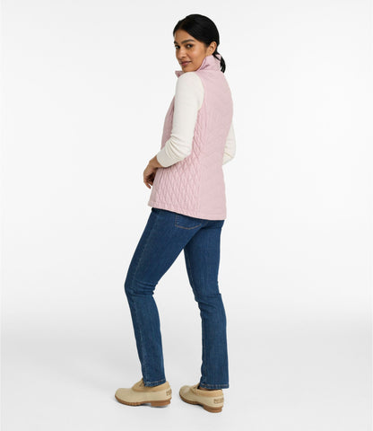 L.L.Bean Women's Fleece-Lined PrimaLoft Vest Antique Lilac