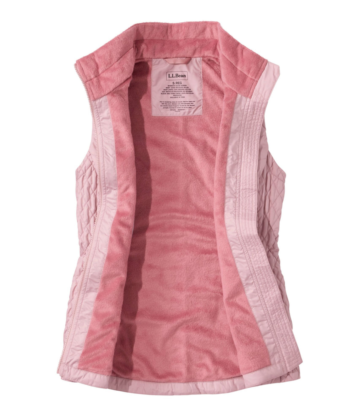 L.L.Bean Women's Fleece-Lined PrimaLoft Vest Antique Lilac