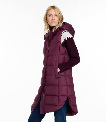 L.L.Bean Women's Popham Puffer Long Vest Fig