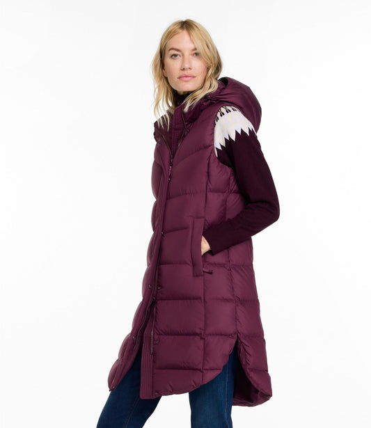 L.L.Bean Women's Popham Puffer Long Vest Fig
