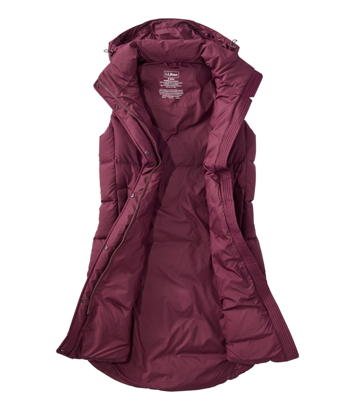 L.L.Bean Women's Popham Puffer Long Vest Fig