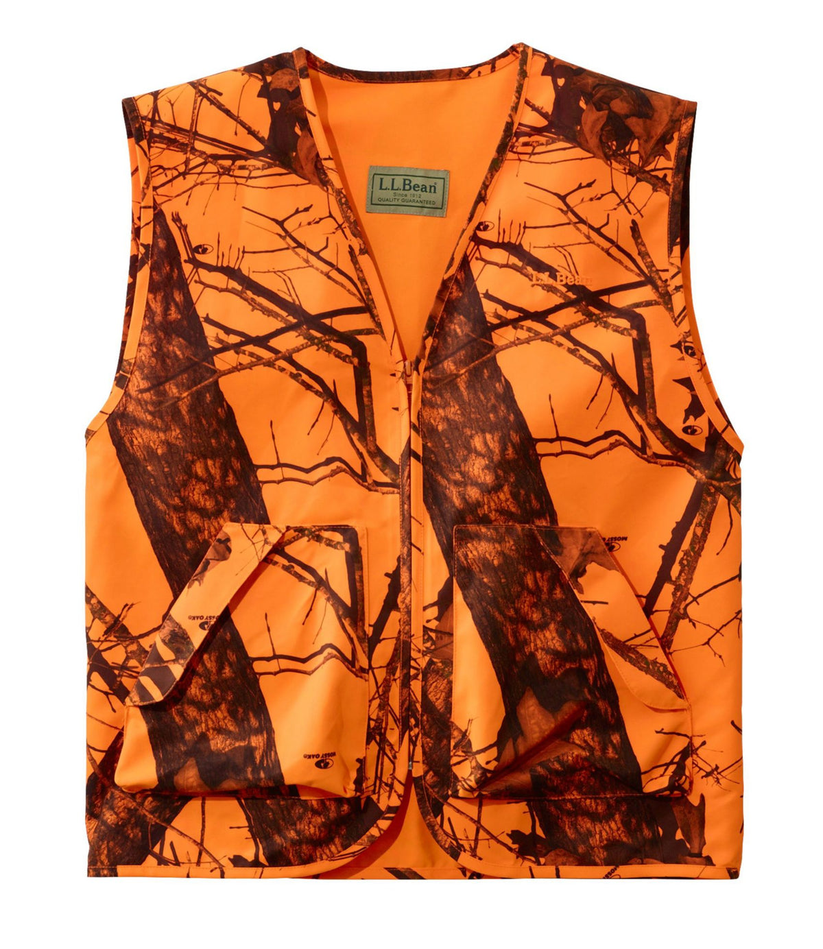 L.L.Bean Adults' Big Game Hunting Safety Vest, Camouflage Mossy Oak Blaze