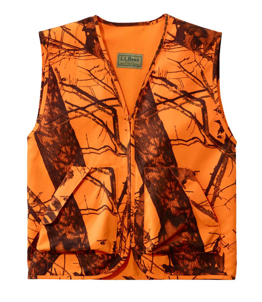L.L.Bean Adults' Big Game Hunting Safety Vest, Camouflage Mossy Oak Blaze