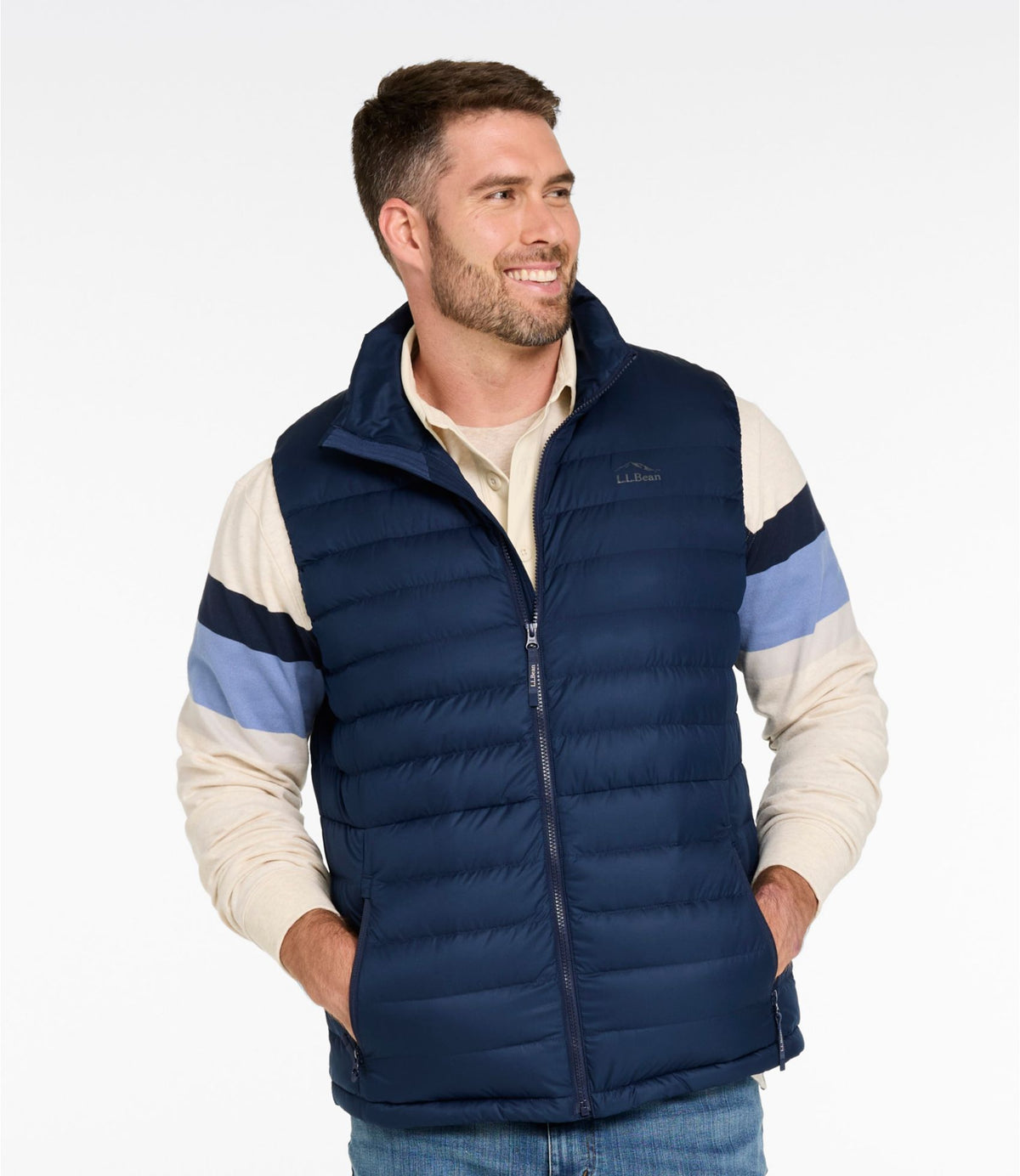 L.L.Bean Men's Access Down Vest Nautical Navy