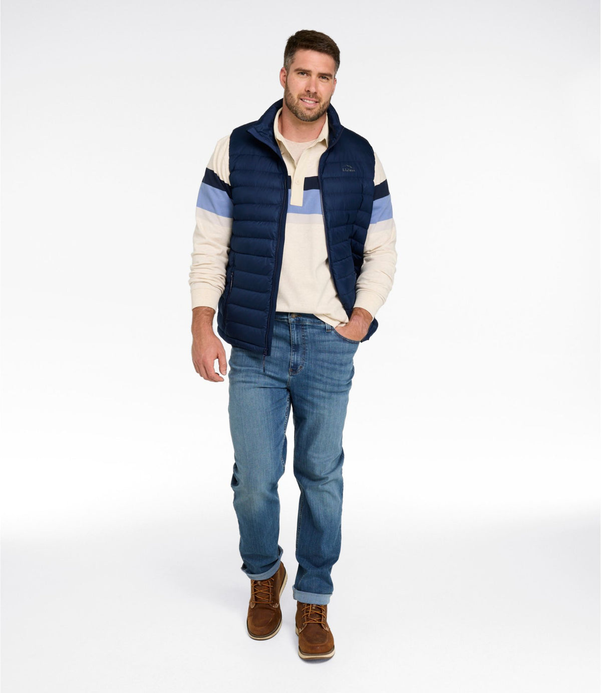L.L.Bean Men's Access Down Vest Nautical Navy