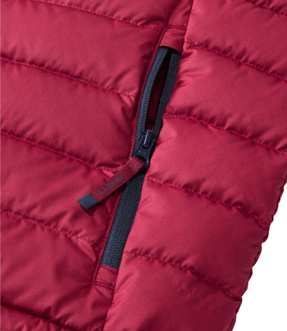 L.L.Bean Men's Access Down Vest, Colorblock Nautical Navy/Bordeaux