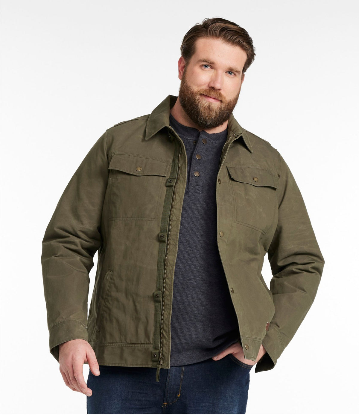 L.L.Bean Men's Bean's Insulated Utility Jacket Dark Loden