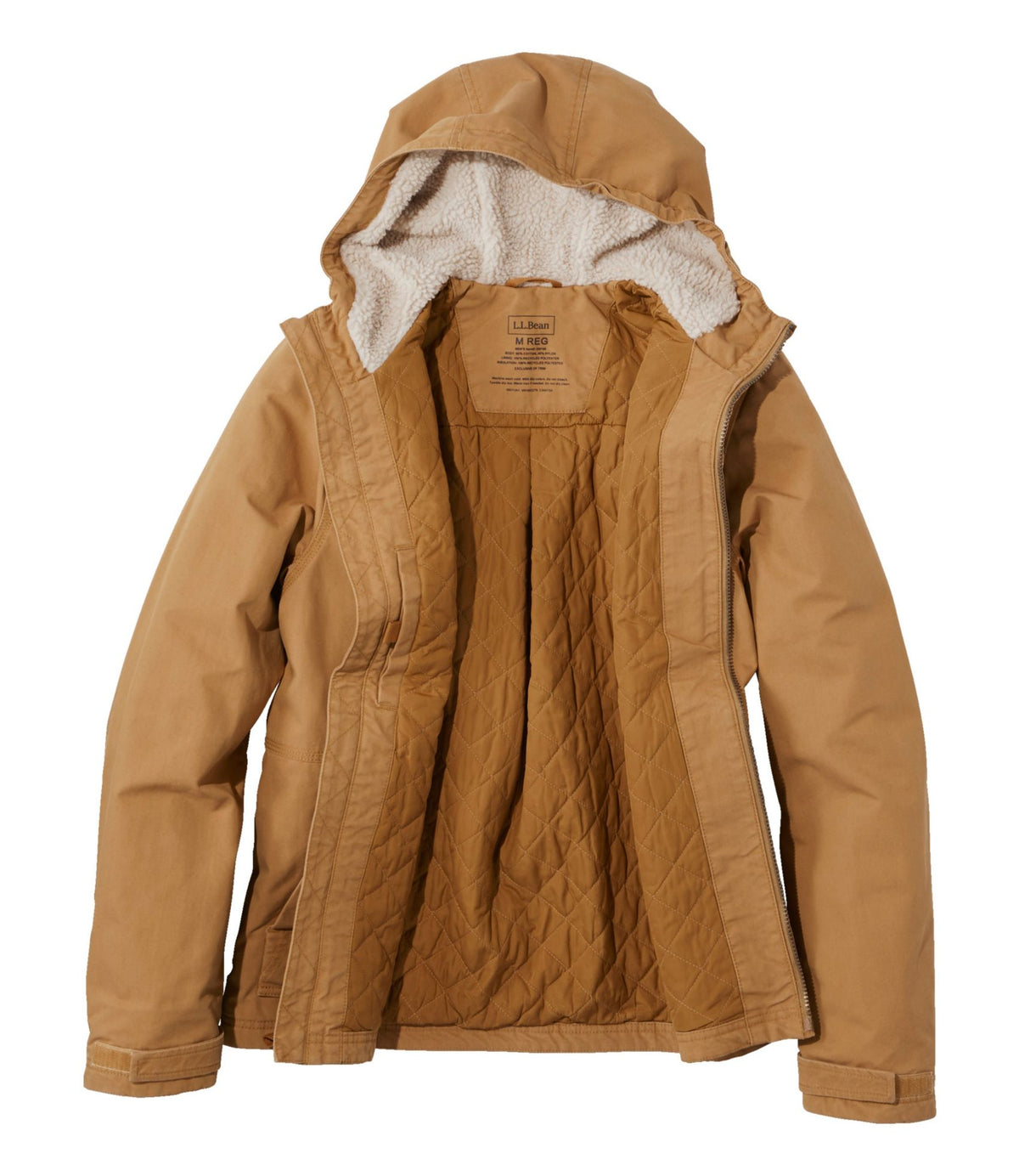 L.L.Bean Men's Bean's Insulated Utility Hoodie Marsh Brown
