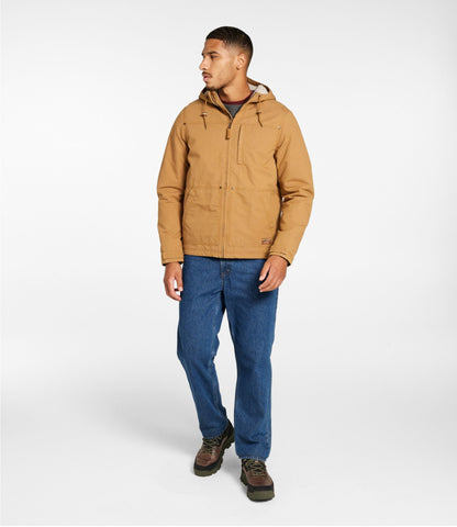 L.L.Bean Men's Bean's Insulated Utility Hoodie Marsh Brown