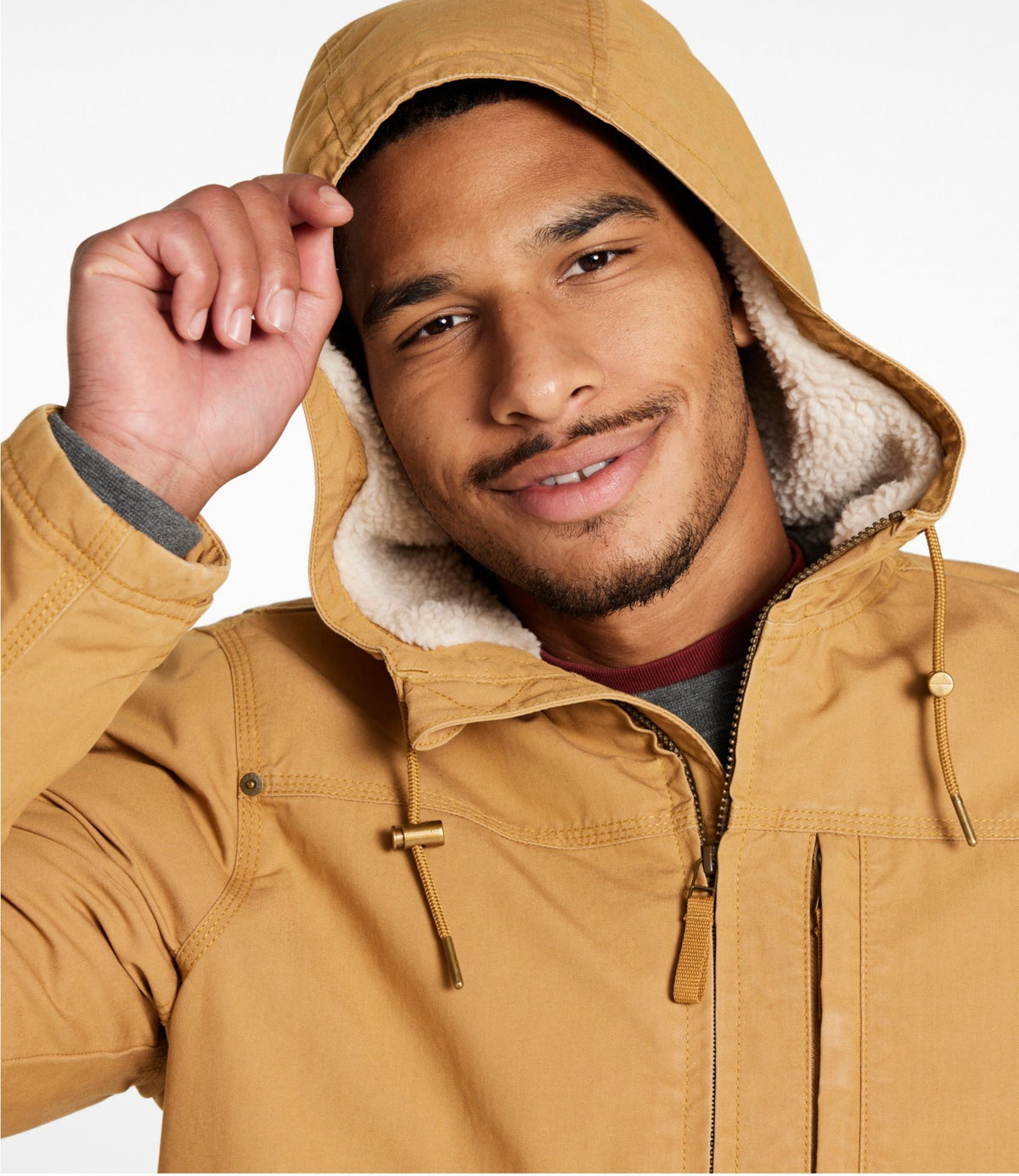 L.L.Bean Men's Bean's Insulated Utility Hoodie Marsh Brown