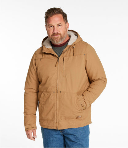 L.L.Bean Men's Bean's Insulated Utility Hoodie Marsh Brown