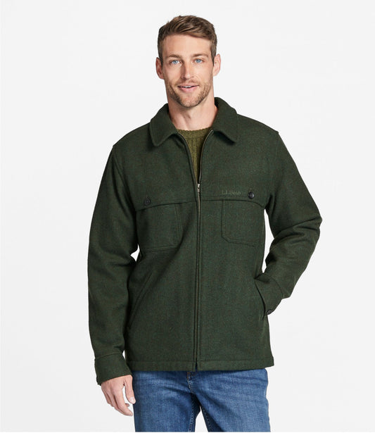 L.L.Bean Men's Maine Guide Zip-Front Jac-Shirt Loden