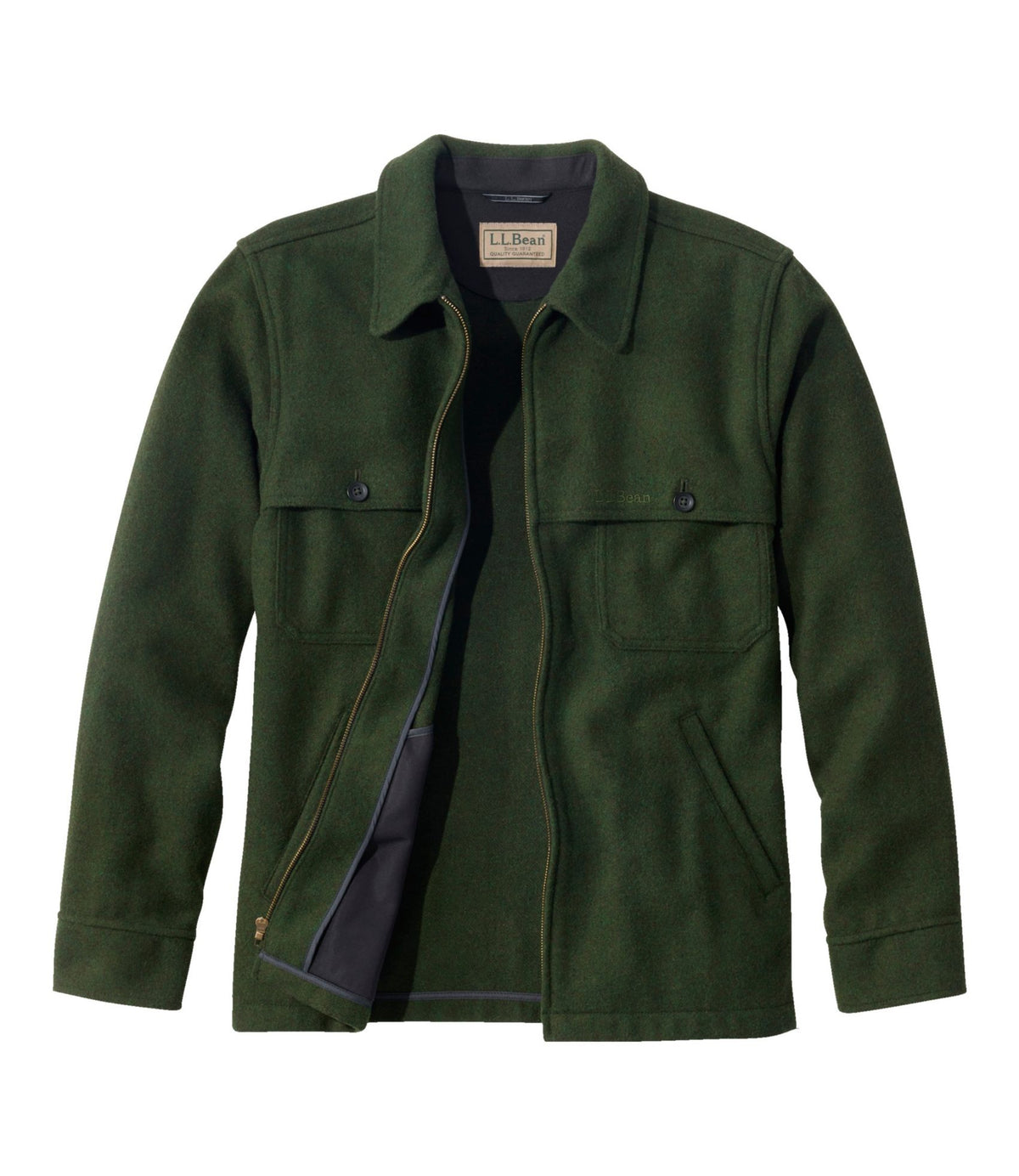 L.L.Bean Men's Maine Guide Zip-Front Jac-Shirt Loden