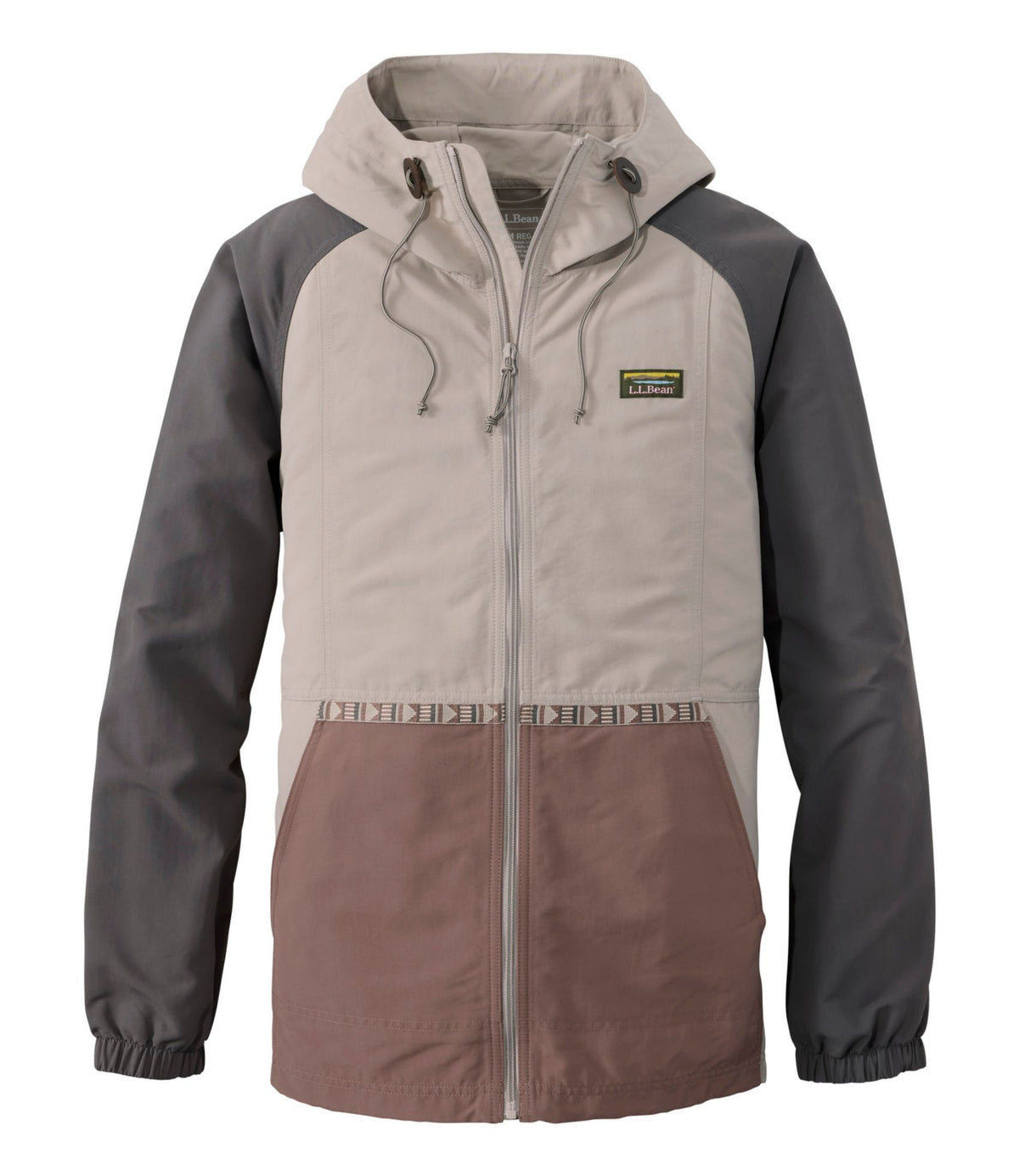 L.L.Bean Men's Mountain Classic Jacket, Multi Color Shore Sand/Weathered Oak
