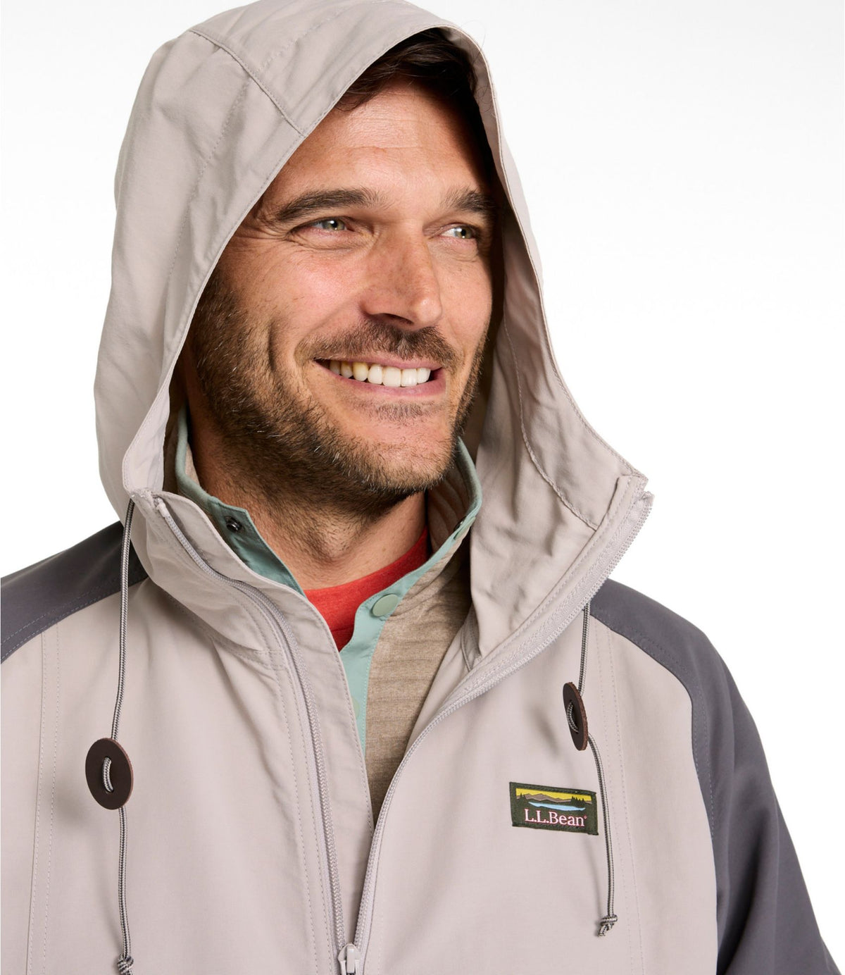 L.L.Bean Men's Mountain Classic Jacket, Multi Color Shore Sand/Weathered Oak