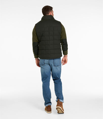 L.L.Bean Men's L.L.Bean Upcountry Waxed Cotton Down Vest Coffee Bean