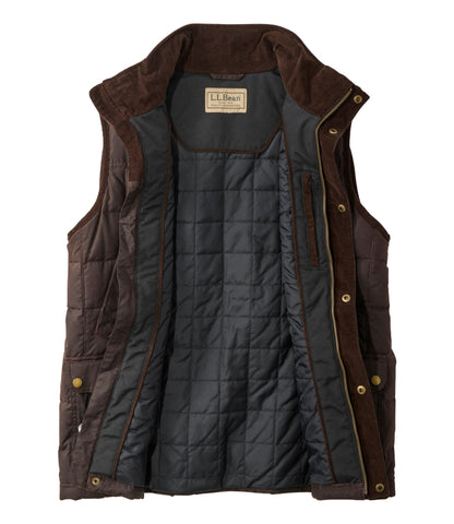 L.L.Bean Men's L.L.Bean Upcountry Waxed Cotton Down Vest Coffee Bean