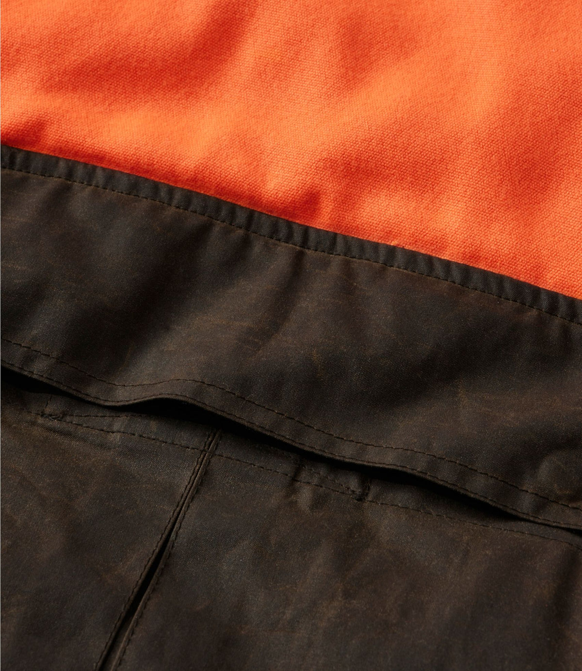 L.L.Bean Men's Double L Waxed-Cotton Upland Vest, Hunter Orange Otter Brown/Hunter Orange