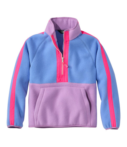 L.L.Bean Kids' Mountain Classic Fleece Anorak Cirrus Blue/Lilac