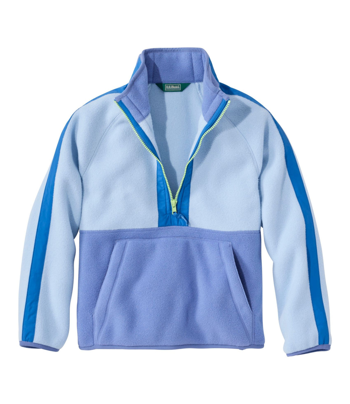 L.L.Bean Kids' Mountain Classic Fleece Anorak Cirrus Blue/Lilac