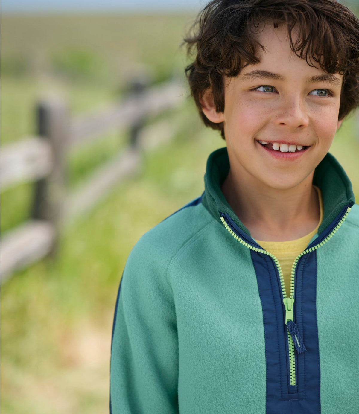 L.L.Bean Kids' Mountain Classic Fleece Anorak Cirrus Blue/Lilac