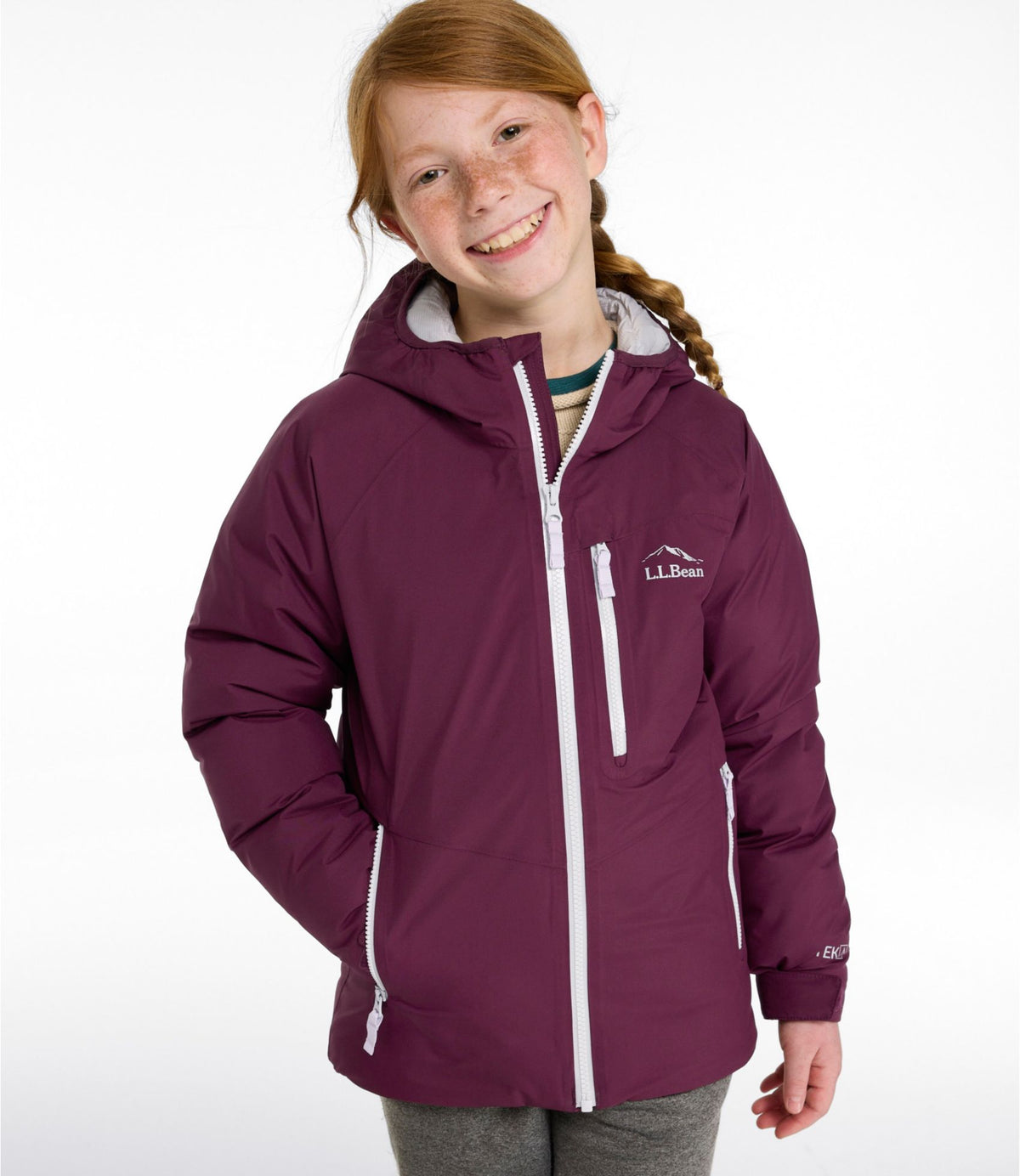 L.L.Bean Kids' Waterproof Ultralight Down Jacket Deep Glacier Blue