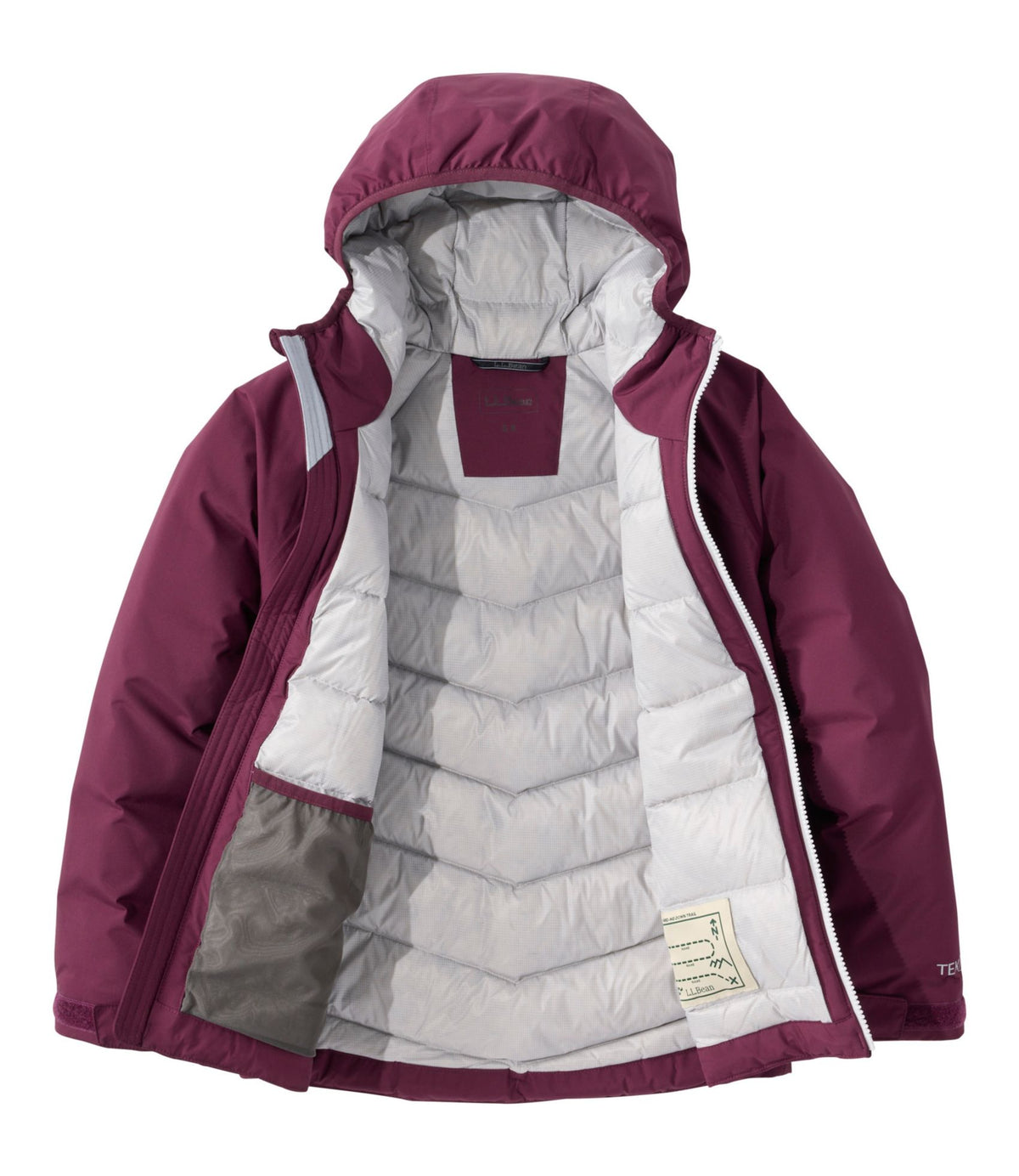 L.L.Bean Kids' Waterproof Ultralight Down Jacket Deep Glacier Blue