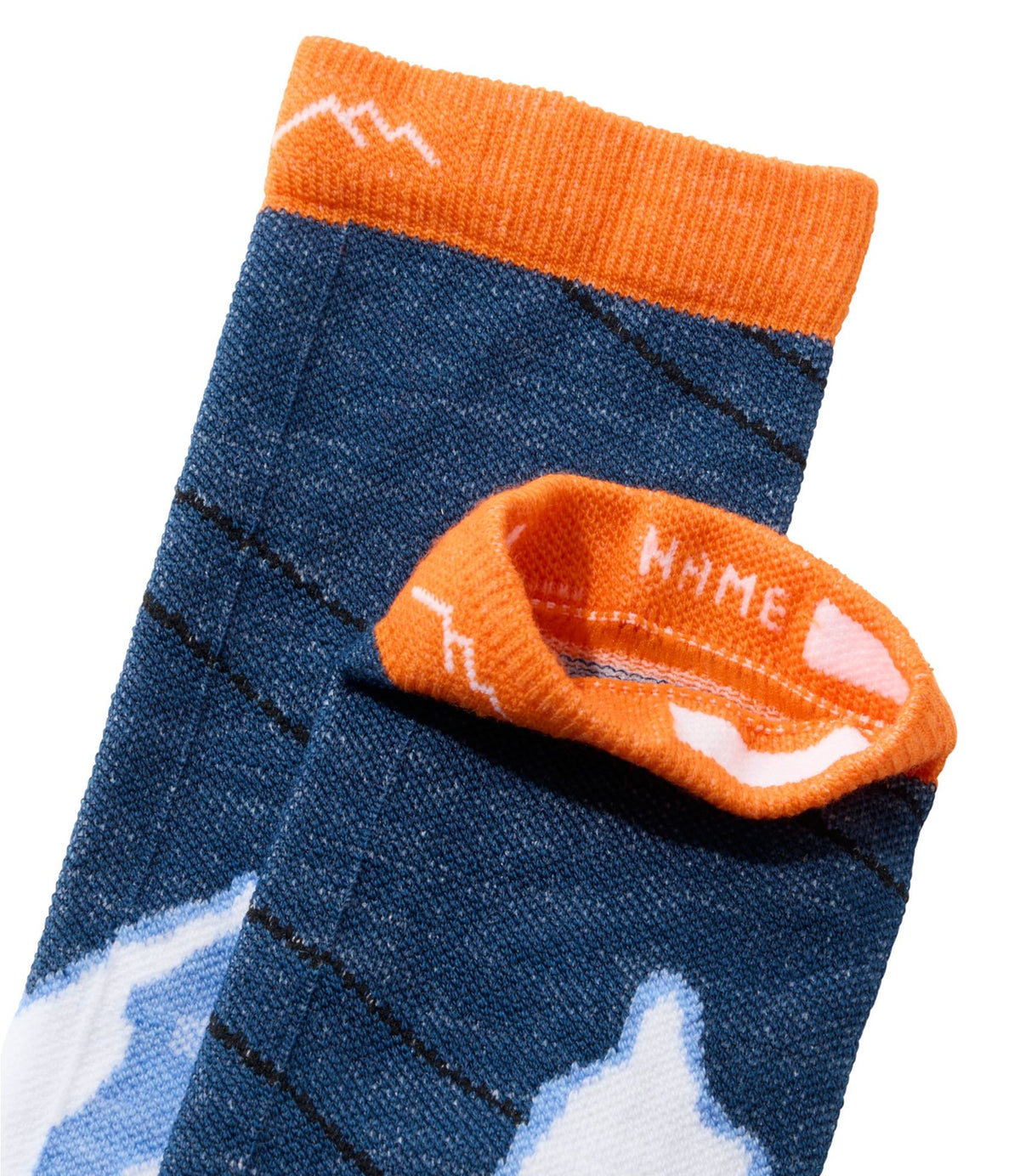 L.L.Bean Kids' Darn Tough Over-the-Calf Midweight Ski Socks, Little Yeti Midnight
