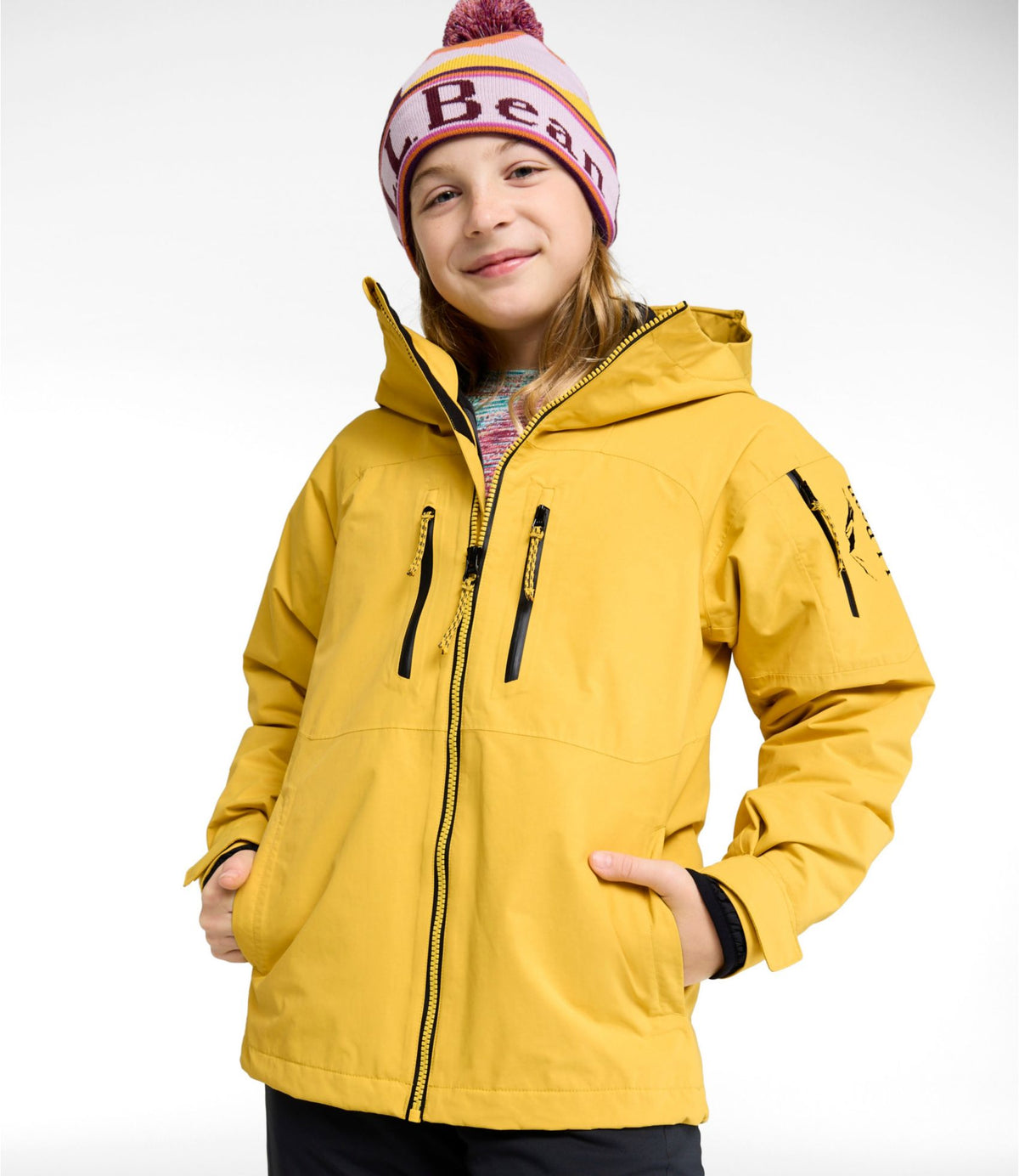 L.L.Bean Kids' Pathfinder Waterproof 3-in-1 Jacket Field Gold