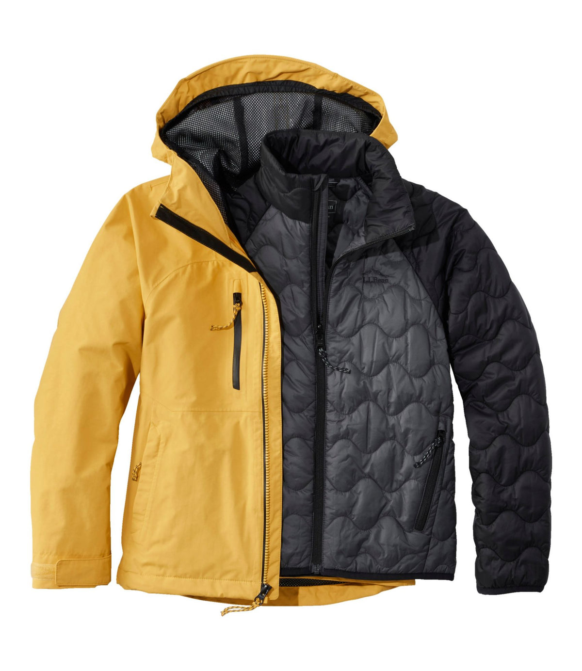 L.L.Bean Kids' Pathfinder Waterproof 3-in-1 Jacket Field Gold