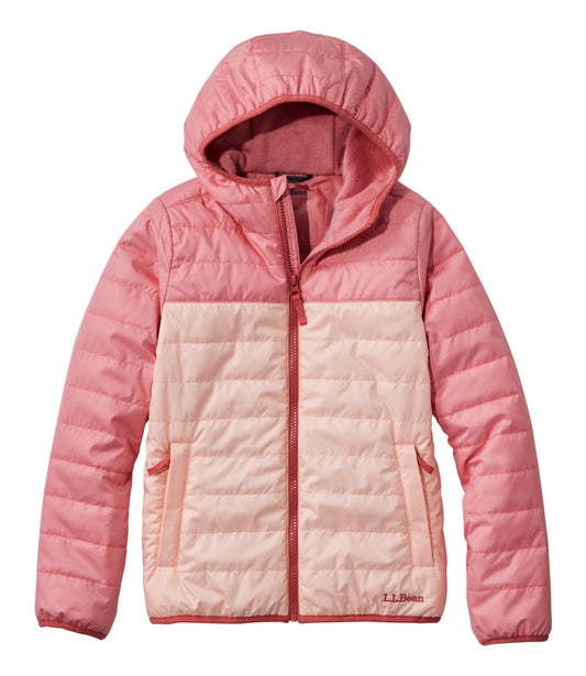 L.L.Bean Kids' Fleece-Lined Insulated Jacket Peach Coral