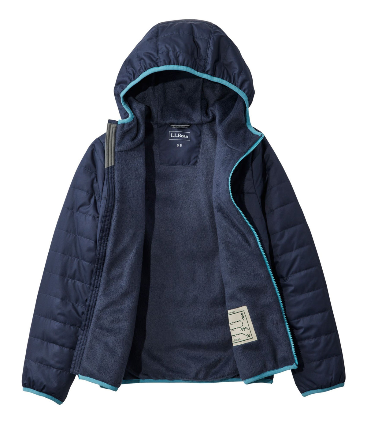 L.L.Bean Kids' Fleece-Lined Insulated Jacket Peach Coral