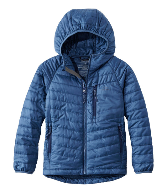 L.L.Bean Kids' PrimaLoft Packaway Hooded Jacket Bright Mariner