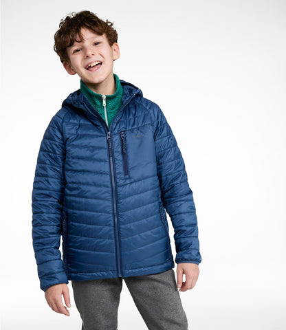 L.L.Bean Kids' PrimaLoft Packaway Hooded Jacket Bright Mariner