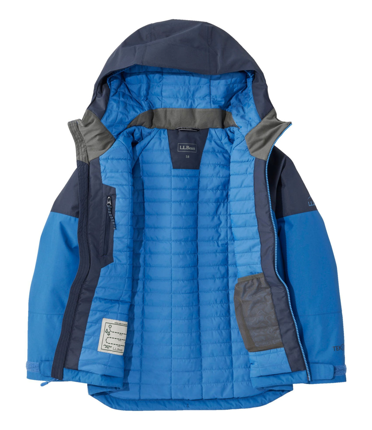 L.L.Bean Kids' Waterproof Wildcat Ski Jacket Deep Glacier Blue