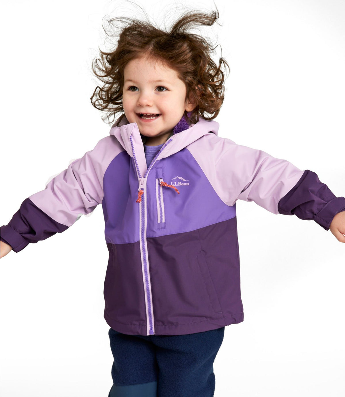 L.L.Bean Toddlers' Fleece-Lined 3-in-1 Jacket Coastal Aqua/Lapis Teal