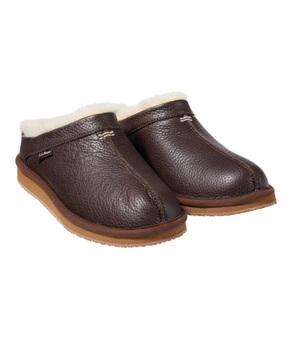 L.L.Bean Women's Wicked Good Scuffs, Leather Deep Brown