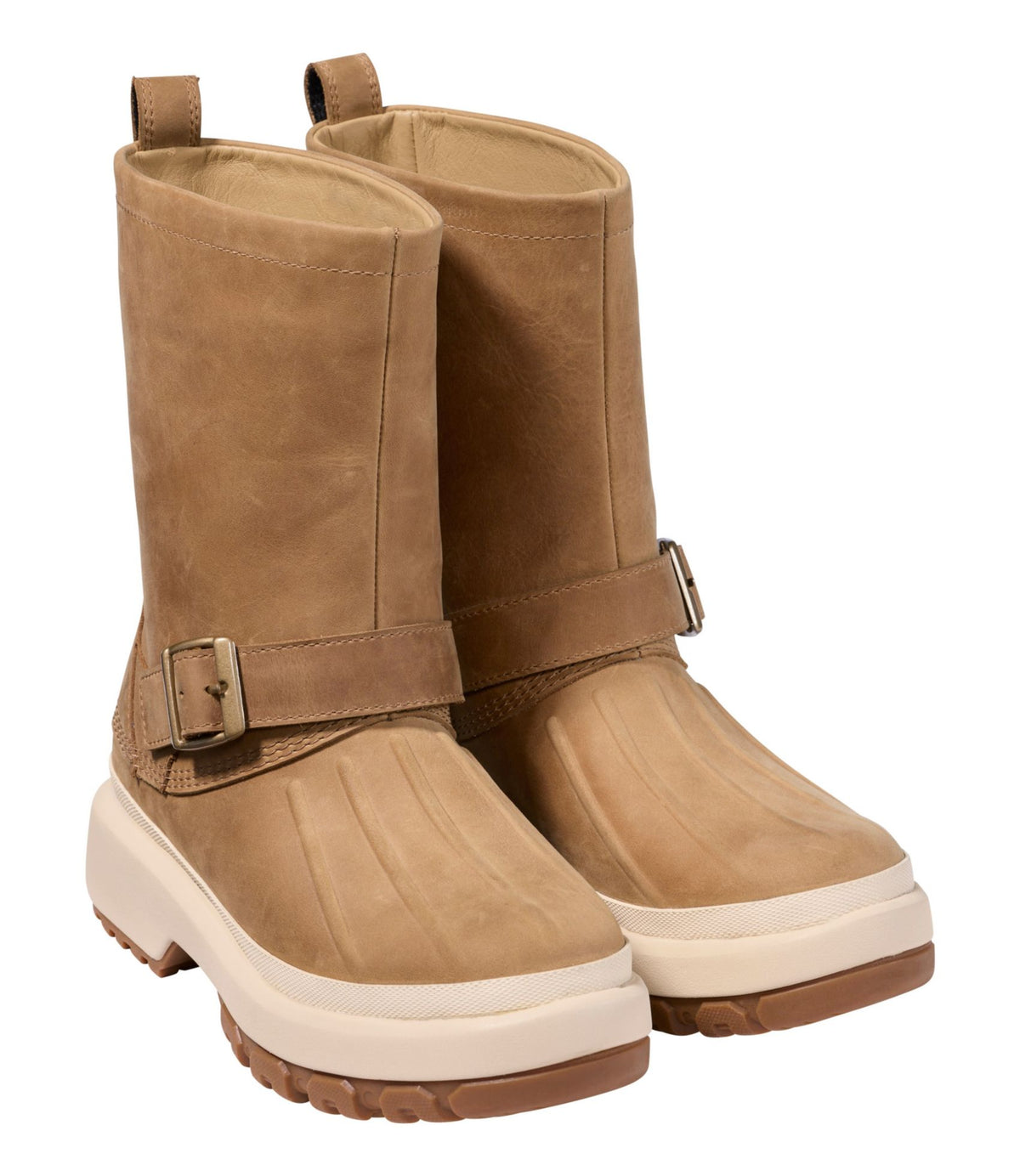 L.L.Bean Women's 5-Bar Pull-On Boots, Leather American Khaki