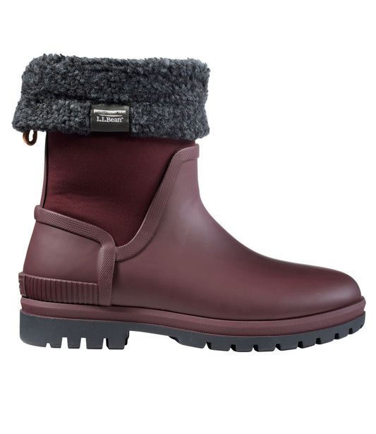 L.L.Bean Women's Rugged Winter Wellie® Boots, Waterproof Burgundy Brown